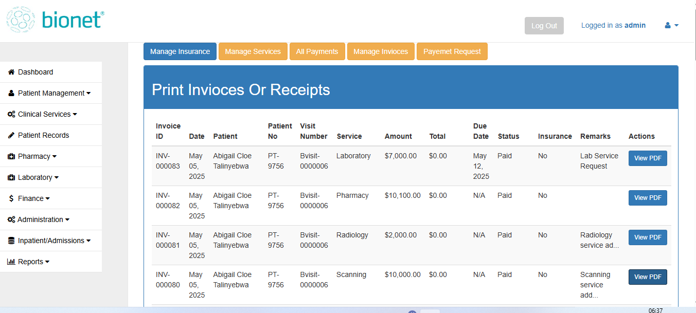 Comprehensive Hospital Management Software