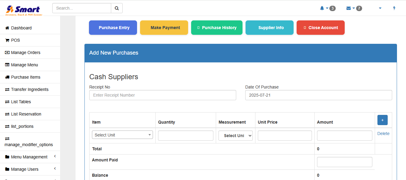Bar & Restaurant POS Management Software